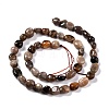 Natural Black Sunstone Beads Strands G-G018-03A-2