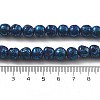 Electroplated Natural Lava Rock Beads Strands G-A251-E01-01H-4