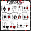 32Pcs 16 Styles Retro Alloy Enamel Pendants ENAM-PH0003-13-2