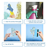 16 Sheets 4 Styles Waterproof PVC Colored Laser Stained Window Film Adhesive Static Stickers DIY-WH0314-067-3