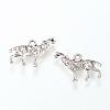 Tibetan Style Alloy Howling Wolf Pendants TIBE-S302-07AS-LF-1