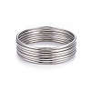 7Pcs 201 Stainless Steel Plain Bangle Sets for Women BJEW-L664-022B-P02-1