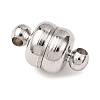 Brass Magnetic Clasps with Loops KK-H361-S-NR-2