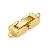 Brass Fold Over Clasps KK-I591-06G-RS-2