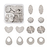 24Pcs 6 Style 304 & 201 Stainless Steel Pendants STAS-TA0004-79-10