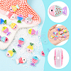 16Pcs 8 Colors Painted Glass Beads LAMP-PA0001-38-6