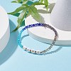 Acrylic Word Love Stretch Bracelet with Glass Beads for Women BJEW-JB08105-7