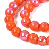 Electroplate Opaque Glass Beads Strands EGLA-Q132-6MM-01C-04-3