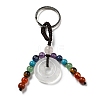 7 Chakra Natural Gemstone Tassel Keychain G-C066-06A-2