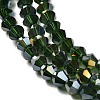 Transparent Electroplate Glass Beads Strands LS-GLAA-F029-4mm-A25-3