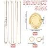 DIY Brass Oval Locket Pendant Necklaces Making Kits NJEW-HY0001-05-2