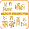 180Pcs 6 Styles Iron & Alloy Dreadlocks Beads Hair Decoration FIND-SC0020-47-2