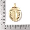 Brass Cubic Zirconia Pendants KK-Z050-29G-02-3