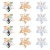 18Pcs 3 Styles Glass Pendants PALLOY-TA00343-1
