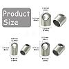 15Pcs 3 Styles 303 Stainless Steel Cord End/Tips STAS-CJ0003-37-2