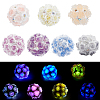 3Pcs 3 Colors Acrylic Handmade Luminous Polymer Clay Rhinestone Beads CLAY-SC0002-12-1