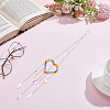 1Pc Colorful Glass Beaded Woven Net Suncatchers AJEW-CY0001-95A-7