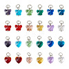 Spritewelry 96Pcs 24 Style Faceted Transparent Glass Charms GLAA-SW0001-04-3