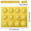 12 Sheets Self Adhesive Gold Foil Embossed Stickers DIY-WH0451-032-2