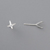 304 Stainless Steel Prong Earring Settings LS-STAS-O098-06S-04-2