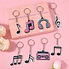 8 Pcs 8 Styles PVC Pendant Keychains KEYC-YW0001-25-4