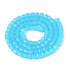 Imitation Jade Glass Beads Strands GLAA-R041-8x8mm-B05-2