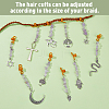 Natural Amethyst Hair Dreadlocks Braiding Kits PHAR-AB00002-4