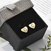 Rack Plating Brass Micro Pave Clear Cubic Zirconia Stud Earrings EJEW-K299-01G-C-1