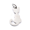 Tarnish Resistant 201 Stainless Steel Pet Charms STAS-D176-01P-3