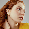 10Pcs 5 Colors 304 Stainless Steel Cuff Earrings EJEW-HS0001-43A-5