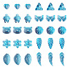 64Pcs Gradient Color Transparent Glass Beads GLAA-TA0003-48D-1