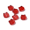 Transparent Spray Painted Glass Beads GLAA-I050-13-2