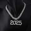 Brass Full Crystal Rhinestone 2025 Pendant Necklaces for Women LS-NJEW-Q005-01P-5