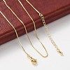 Brass Box Chain Necklaces for Women NJEW-D302-41G-1
