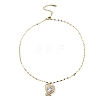 Heart Light Gold Brass Micro Pave Cubic Zirconia Pendant Necklaces NJEW-E105-09KCG-03-2