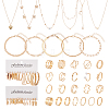 1 Bag Iron with Alloy Hoop Earrings & Stud Earrings & Pendant Necklaces & Rings & Bracelets SJEW-UN0001-20-1