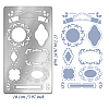 Retro Stainless Steel Metal Cutting Dies Stencils DIY-WH0242-283-2