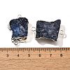 Raw Rough Natural Dyed Quartz Crystal Links Connector Charms G-K189-04S-04-3