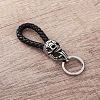 Viking Braided Skull PU Leather Keychains HZ0628-1