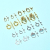 8 Styles Tibetan Style Alloy Toggle Clasps FIND-FS0002-43-7