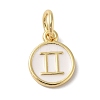 Real 18K Gold Plated Brass Enamel Charms KK-L216-001G-I02-1