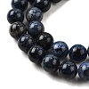 Natural Grade AA Dumortierite Quartz Round Bead Strands X-G-P075-43-4mm-6