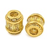 Rack Plating Brass Micro Pave Cubic Zirconia European Beads KK-F089-31G-06-2