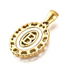 Golden 304 Stainless Steel Pendants STAS-K300-02G-B-2