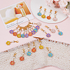 SUNNYCLUE Flower Alloy Enamel Pendant Decoration Sets DIY-SC0021-24-4