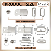 40Sets Iron Baseball Hat Cap Buckle Strap Clasp Clip Kit FIND-BC0014-10P-2