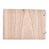 Wooden Wedding Guestbooks Notepad AJEW-M206-11-3
