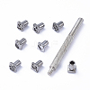 DIY Leathercarft Stamping Tool Setwith Iron Hand Shank and Alloy Stamps AJEW-XCP0001-07P-2