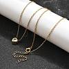 304 Stainless Steel Pendant Necklaces NJEW-O108-14G-2