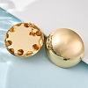 Brass Half Round Stud Earrings EJEW-Z125-01G-3